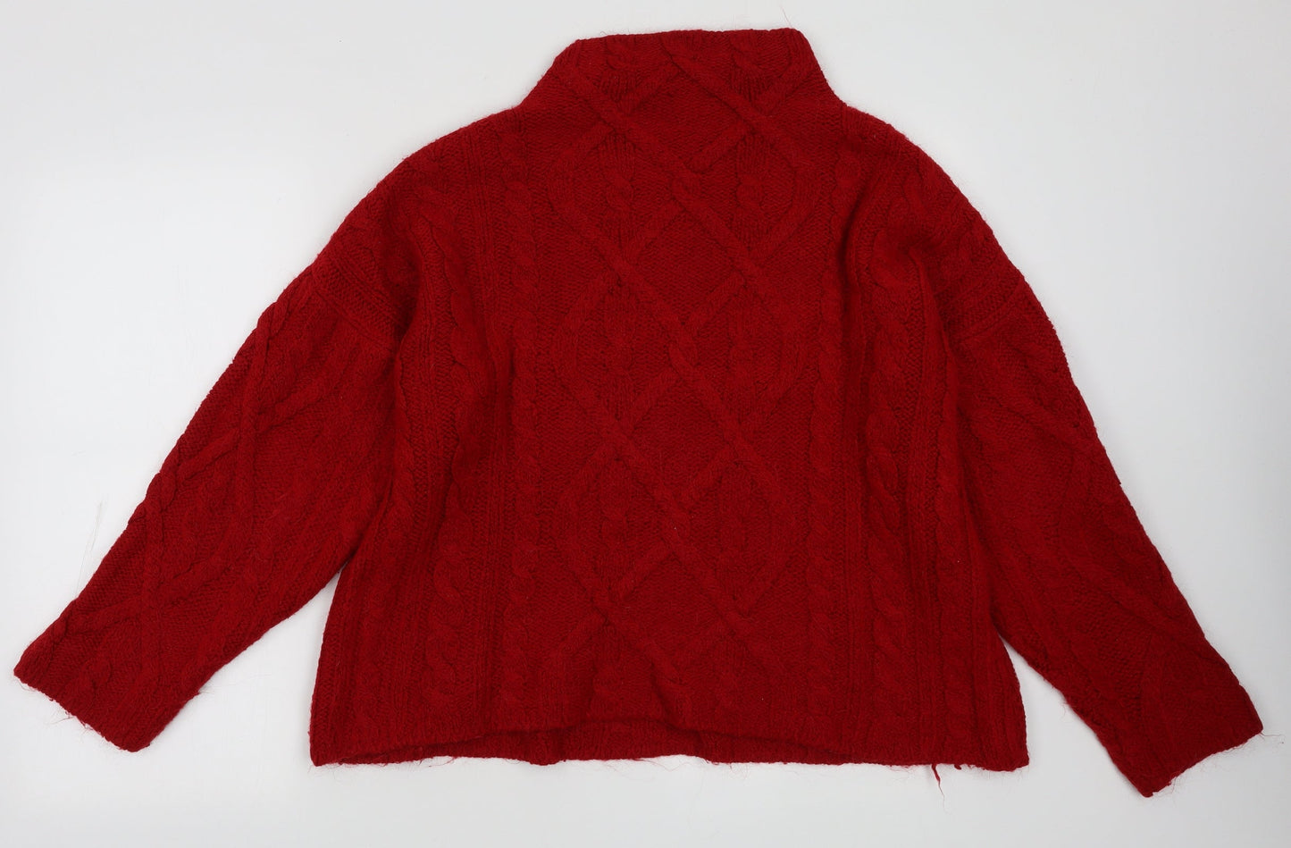 Formula X Womens Red Argyle/Diamond Acrylic Pullover Sweatshirt Size 14  Pullover