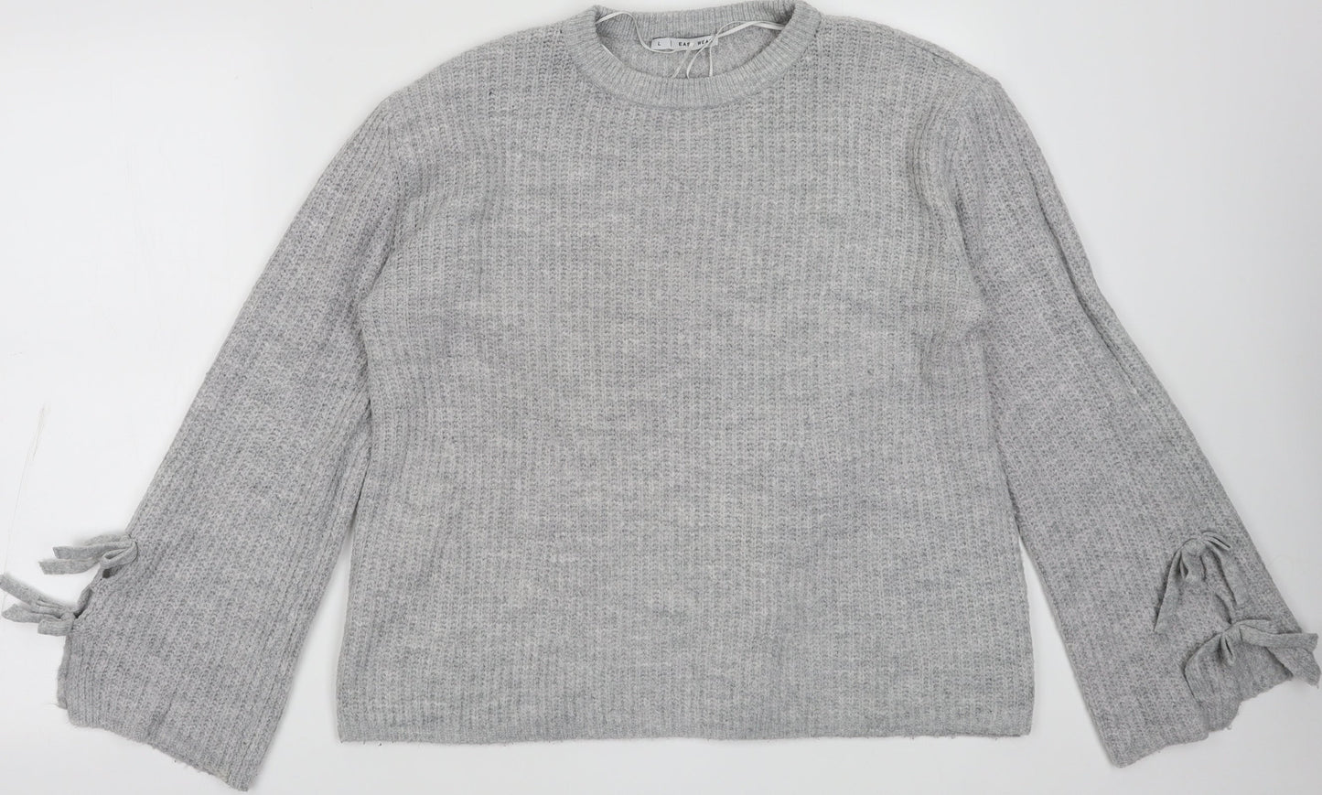 Easy Care Womens Grey  Acrylic  Sweatshirt Size L  Pullover