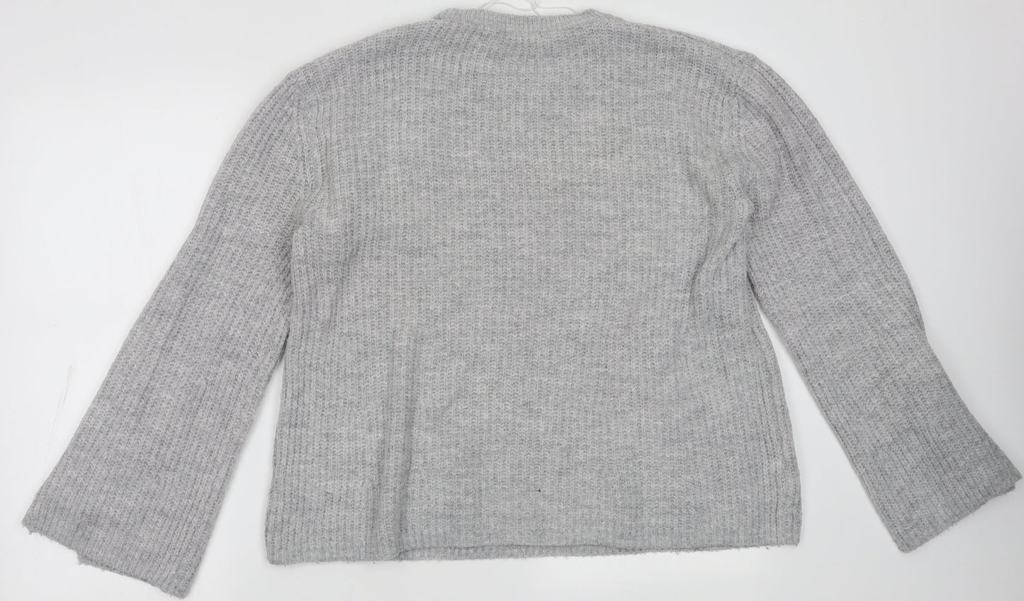 Easy Care Womens Grey  Acrylic  Sweatshirt Size L  Pullover