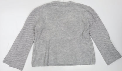 Easy Care Womens Grey  Acrylic  Sweatshirt Size L  Pullover