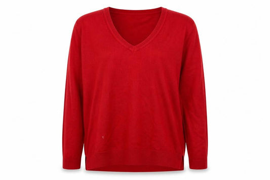 Marks and Spencer Womens Red  Acrylic Pullover Sweatshirt Size 12  Pullover