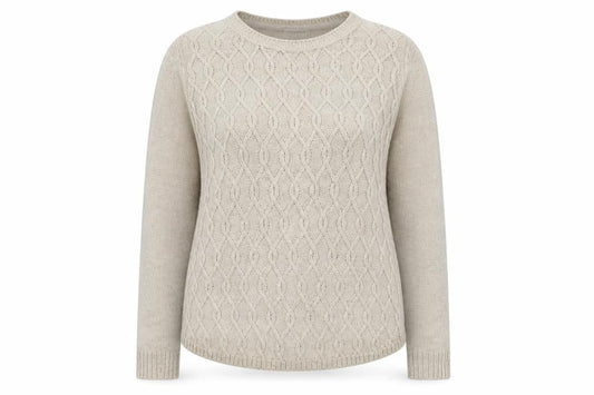 Per Una Womens Beige Scoop Neck  Acrylic Pullover Jumper Size 12