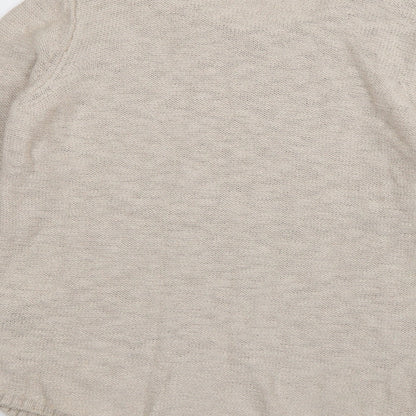 Per Una Womens Beige Scoop Neck  Acrylic Pullover Jumper Size 12