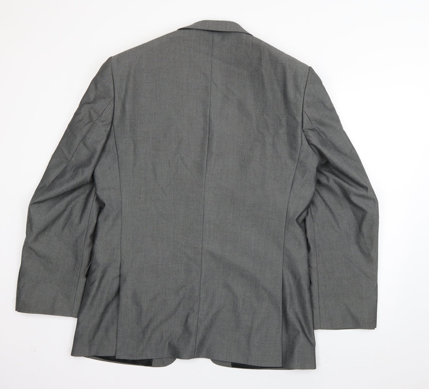 Karl Jackson Mens Grey  Polyester Jacket Suit Jacket Size L