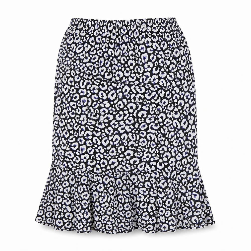 Boohoo Womens Blue Animal Print Polyester Straight & Pencil Skirt Size 8