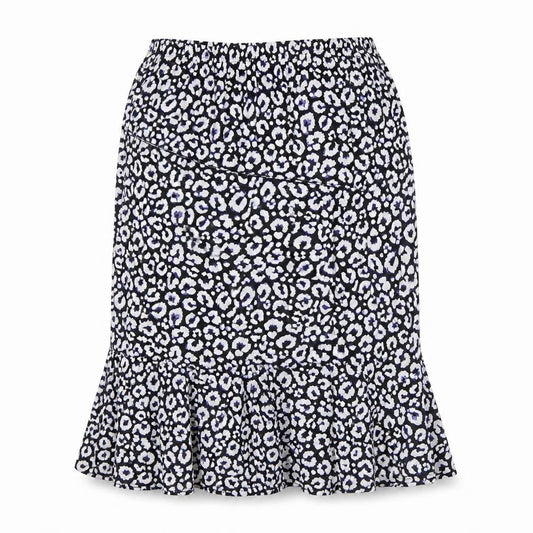 Boohoo Womens Blue Animal Print Polyester Straight & Pencil Skirt Size 8