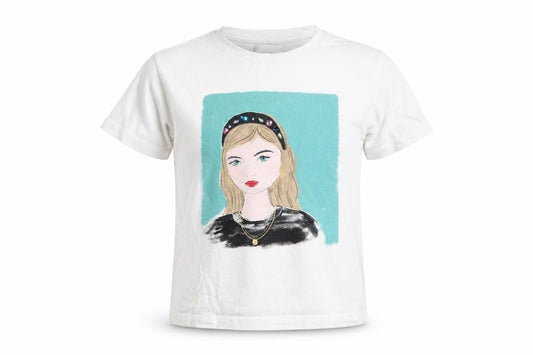 Marks & Spencer Girls White  Cotton Basic Polo Size 8-9 Years Crew Neck
