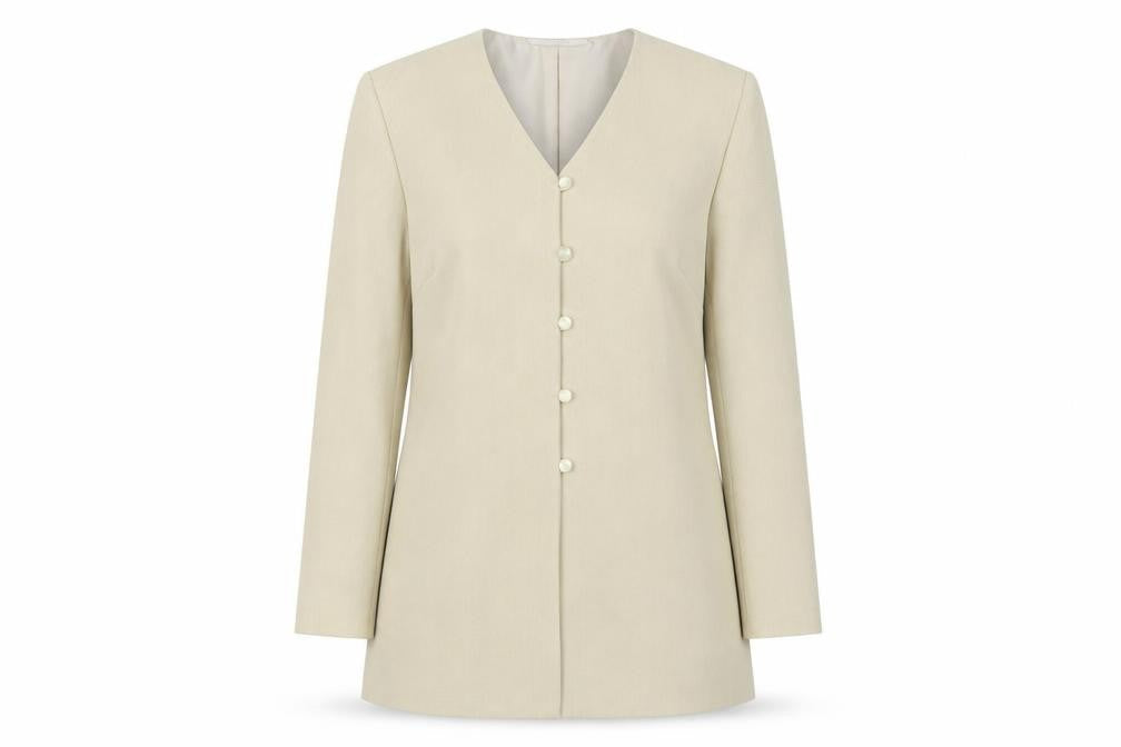 Marks & Spencer Womens Beige   Jacket Blazer Size 12  Button