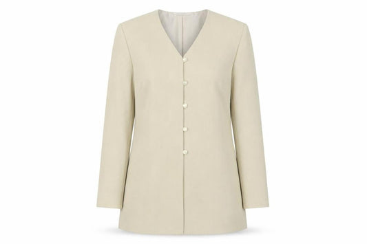 Marks & Spencer Womens Beige   Jacket Blazer Size 12  Button