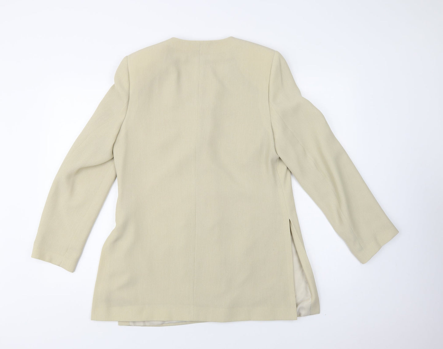 M&S Womens Beige   Jacket Blazer Size 12  Button