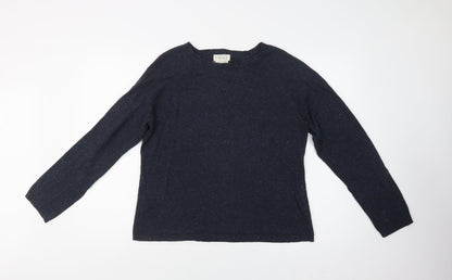 Preloved NEXT Womens Blue Crew Neck  Acetate Pullover Jumper Size 18 - Front