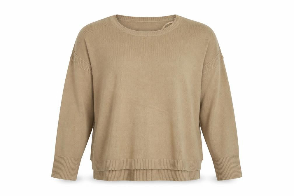 New Look Womens Beige Crew Neck  Acrylic Pullover Jumper Size M