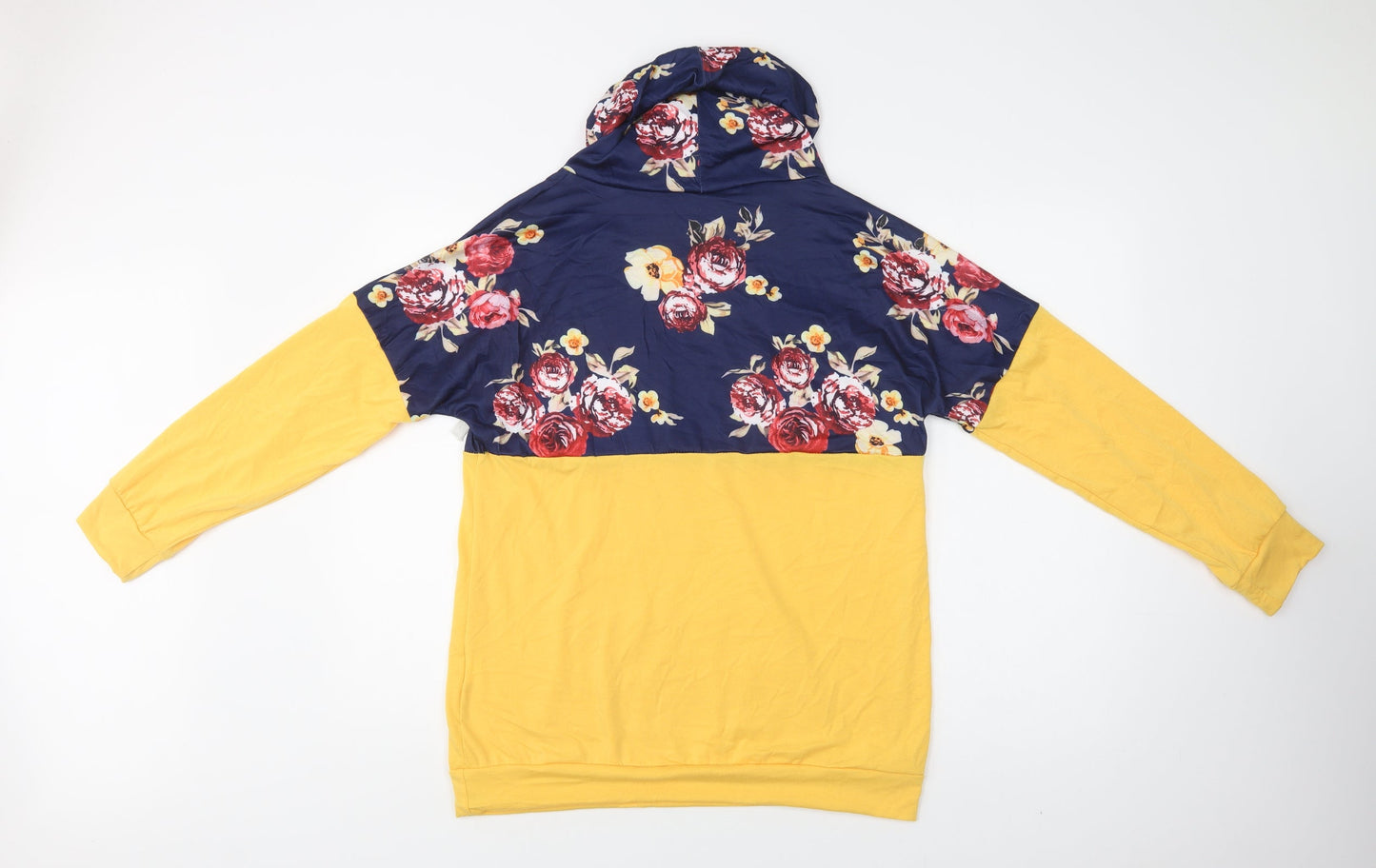 PatPat Womens Yellow Floral Polyester Pullover Sweatshirt Size L