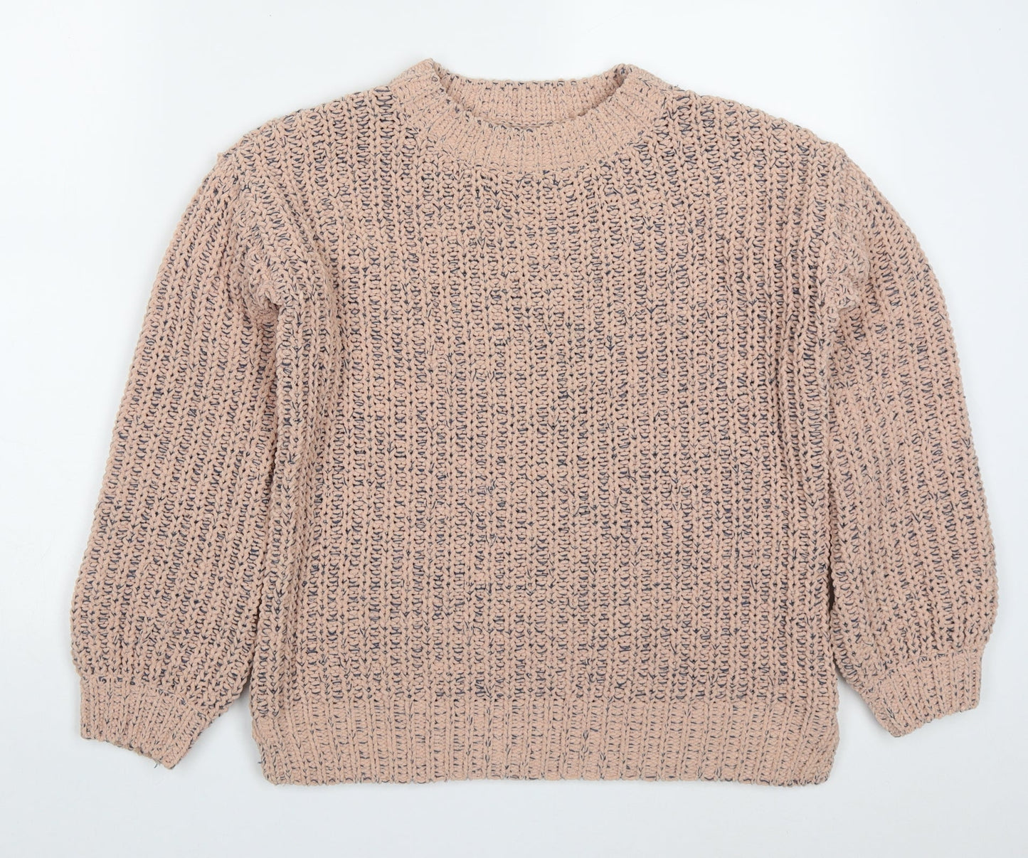 Papaya Womens Pink Round Neck  Polyester Pullover Jumper Size S