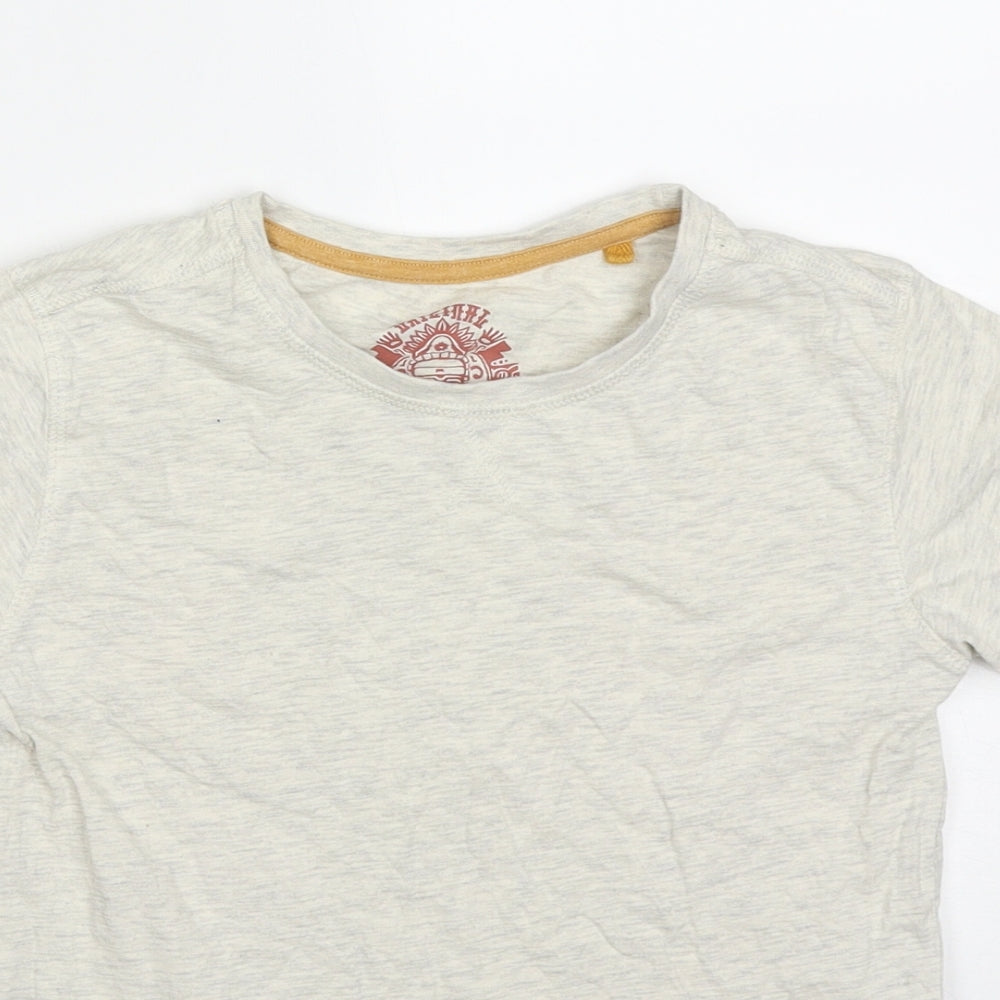 TU Boys Beige  Cotton Basic T-Shirt Size 8 Years Crew Neck Pullover
