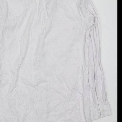 Viz A Viz Womens White  Polyester Basic Button-Up Size S Collared