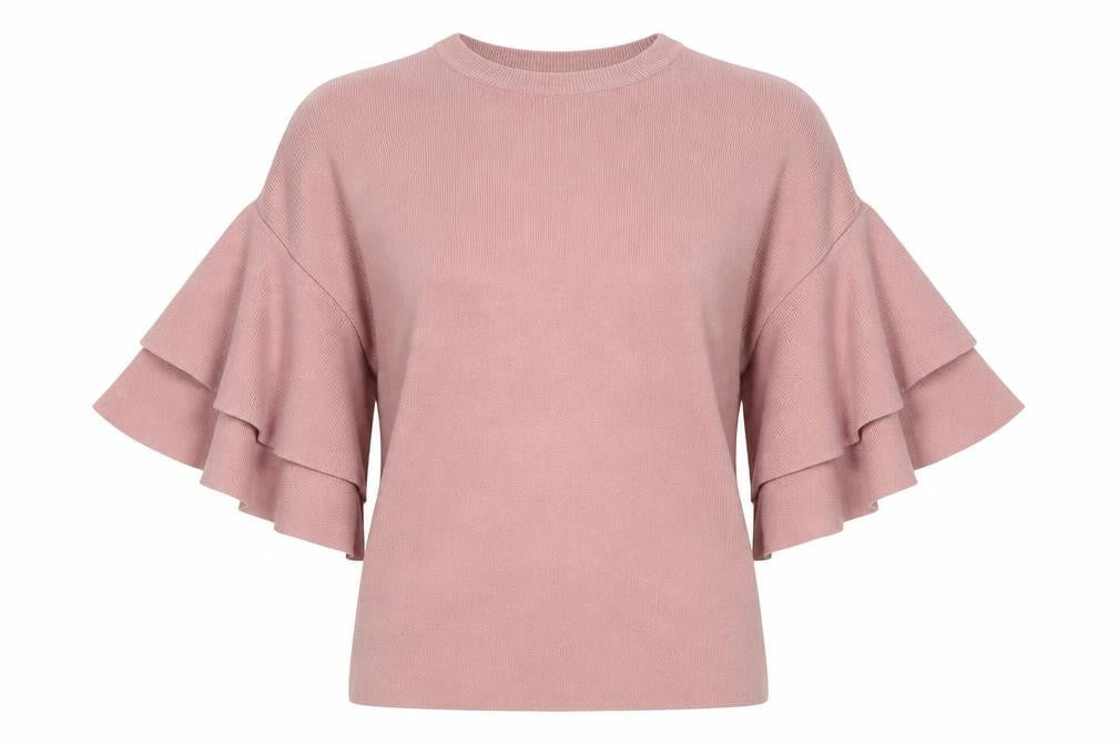 New Look Womens Pink Round Neck  Viscose Pullover Jumper Size 6