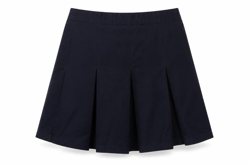 Marks & Spencer Girls Blue  Polyester Pleated Skirt Size 7 Years  Regular  - School Wear