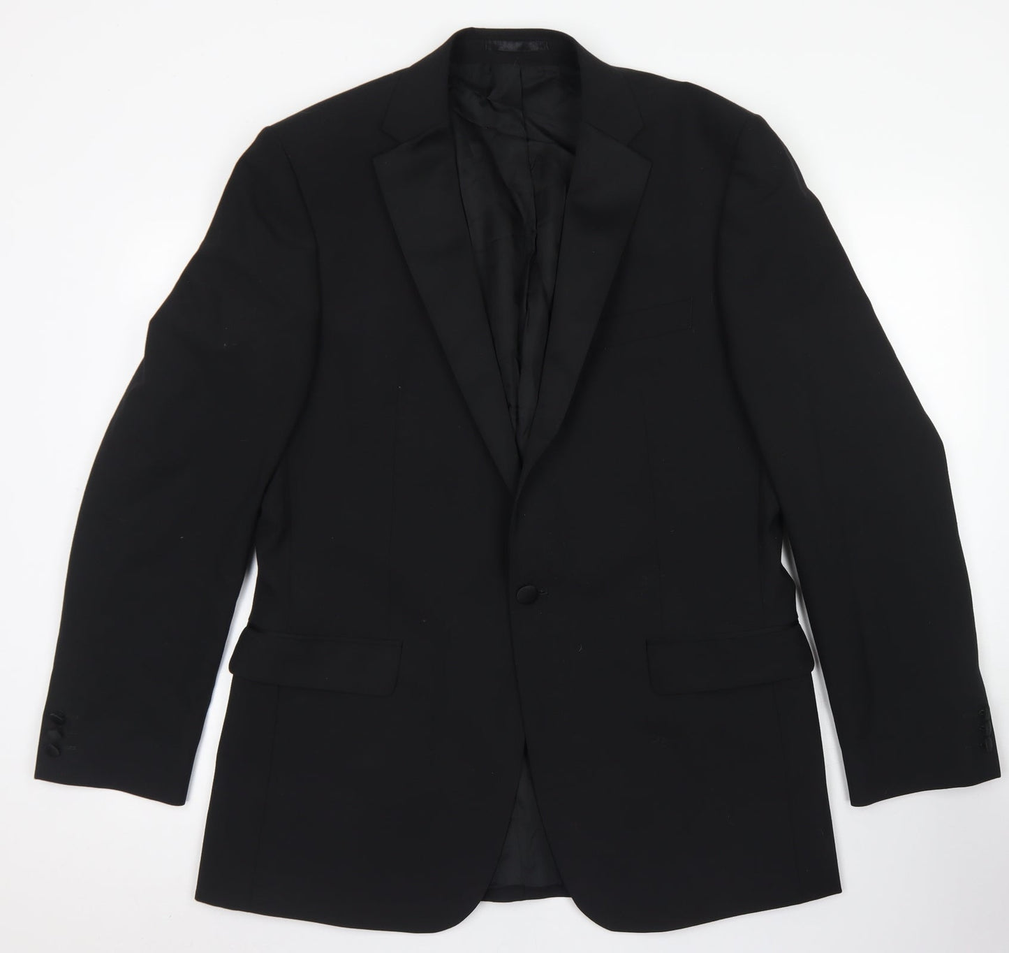 Karl Jackson Mens Blue  Polyester Jacket Blazer Size 42