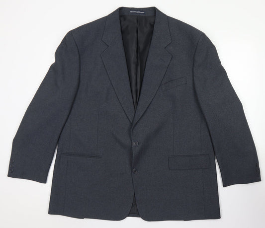 Greenwoods Classic Mens Grey  Polyester Jacket Blazer Size 46