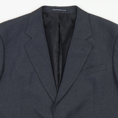 Greenwoods Classic Mens Grey  Polyester Jacket Blazer Size 46