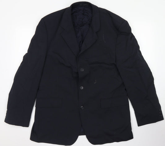 Burton Mens Blue  Polyester Jacket Blazer Size 44