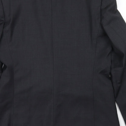 Zara Mens Grey  Wool Jacket Blazer Size 36