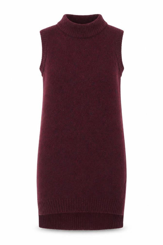 F&F Womens Purple  Acrylic Tank Dress  Size 10  Mock Neck