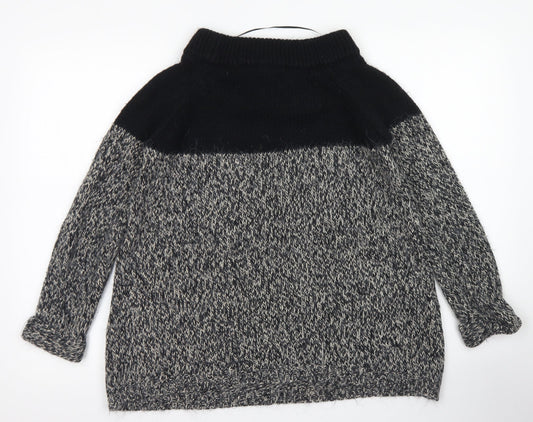 River Island Womens Grey Round Neck  Acrylic Pullover Jumper Size 6