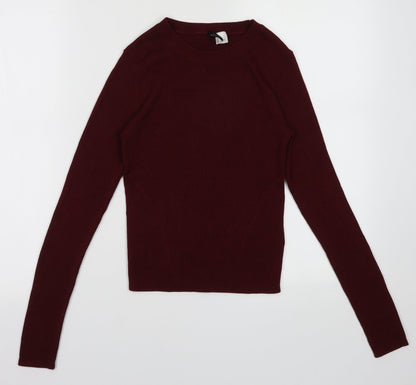 H&M Womens Red  Viscose Pullover Sweatshirt Size XS  Pullover