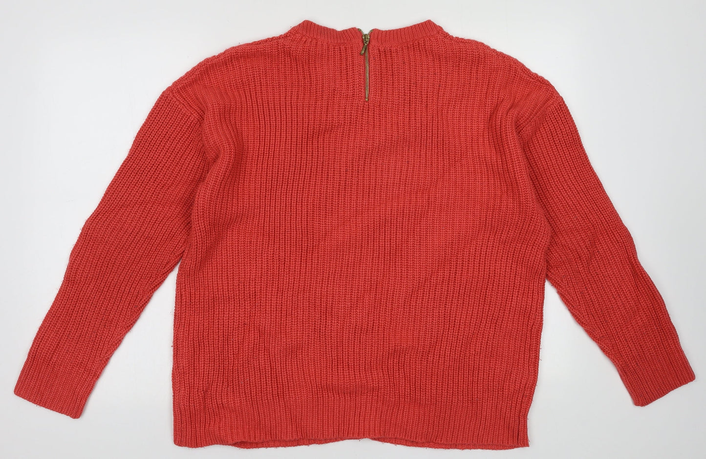 Dorothy Perkins Womens Pink Crew Neck  Acrylic Pullover Jumper Size 18