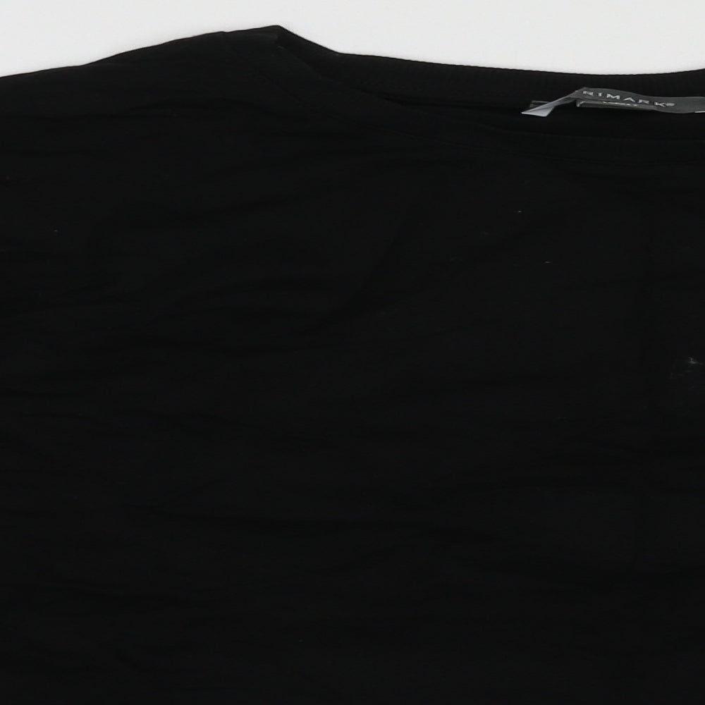 Primark Womens Black  Cotton Pullover Sweatshirt Size 12  Pullover