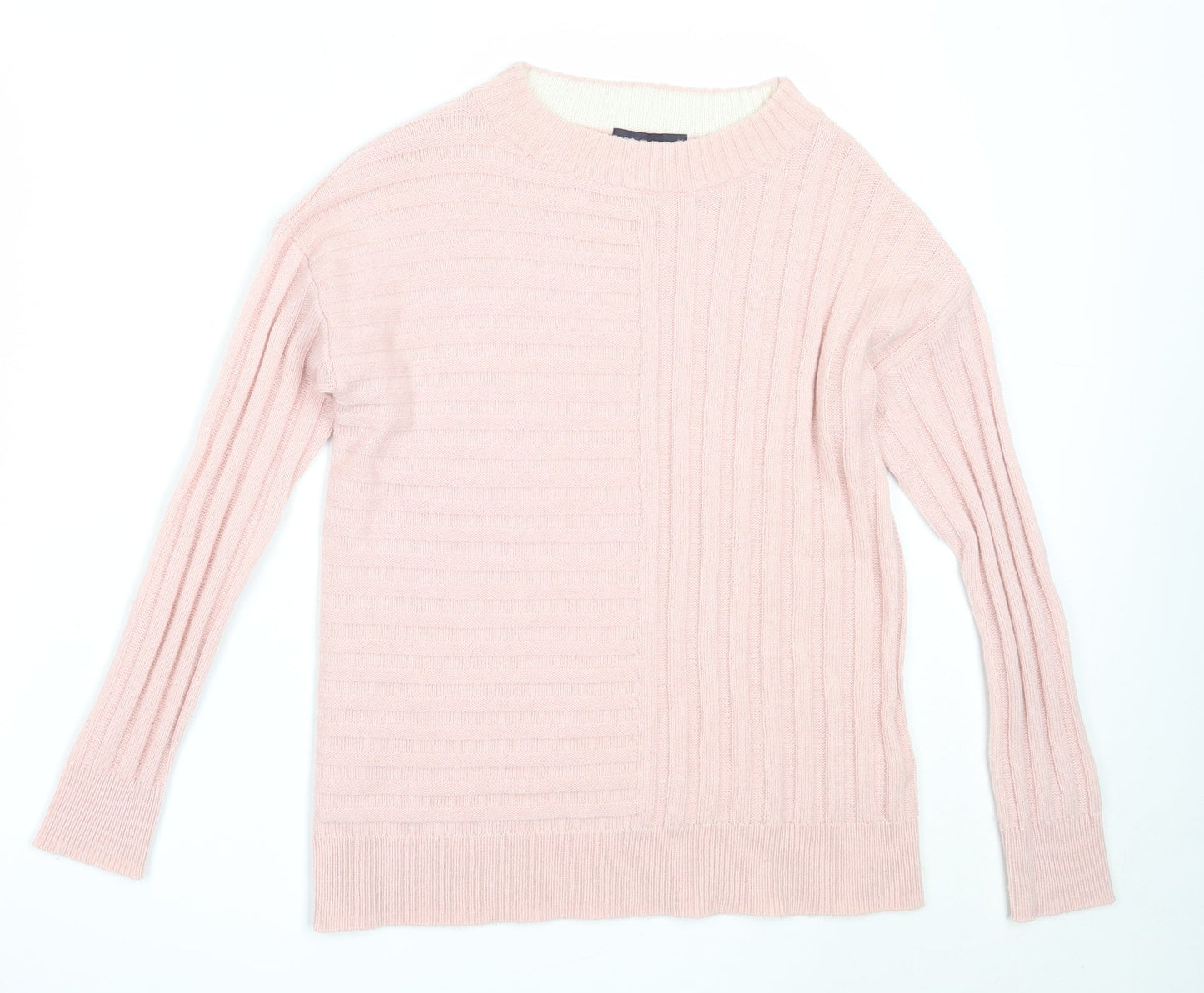 Marks and Spencer Womens Pink Round Neck  Acrylic Pullover Jumper Size S