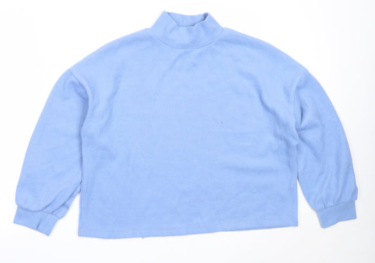 New Look Womens Blue High Neck  Polyester Pullover Jumper Size M