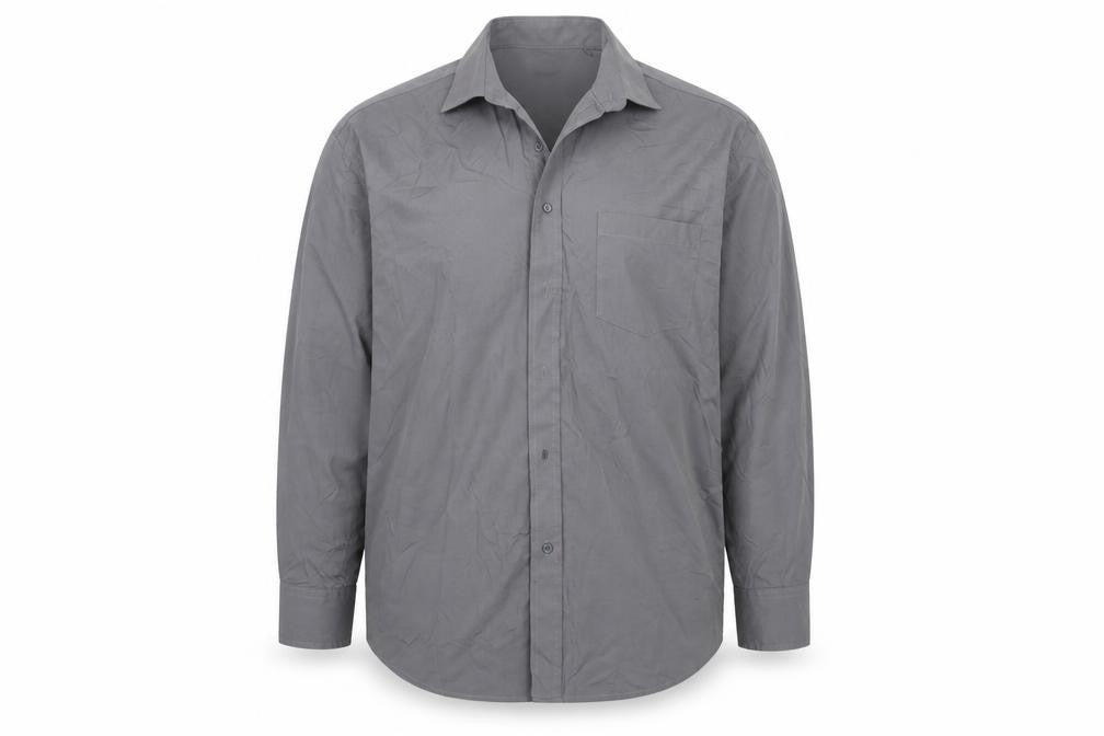 Taylor & Wright Mens Grey  Cotton  Button-Up Size 17 Collared