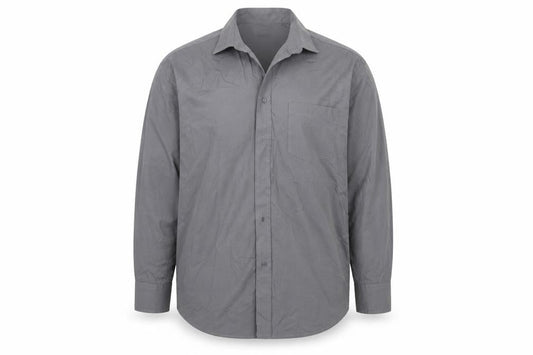 Taylor & Wright Mens Grey  Cotton  Button-Up Size 17 Collared