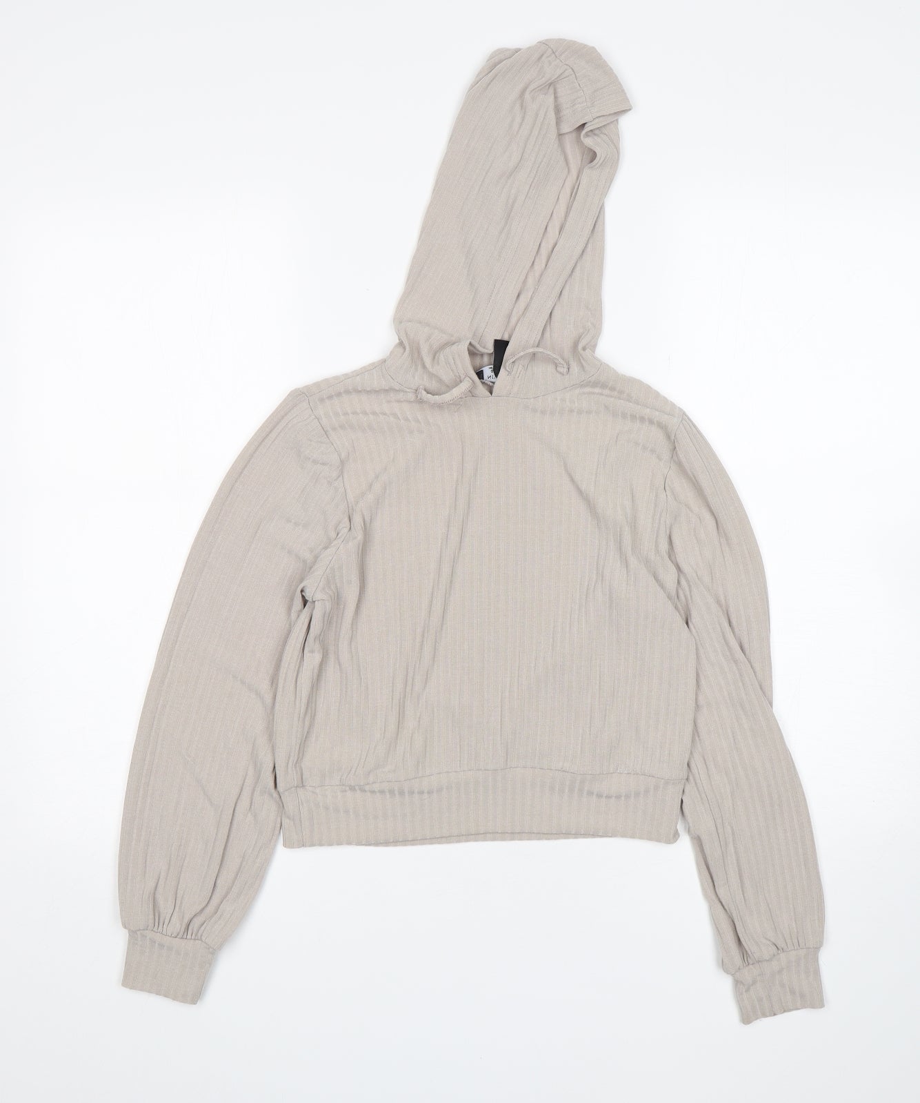 New Look Womens Beige  Polyester Pullover Hoodie Size S   - Cropped