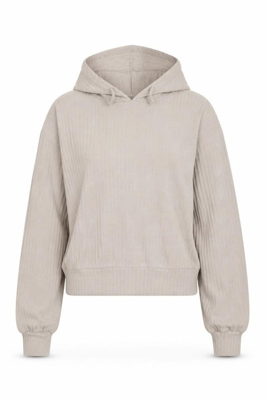New Look Womens Beige  Polyester Pullover Hoodie Size S   - Cropped
