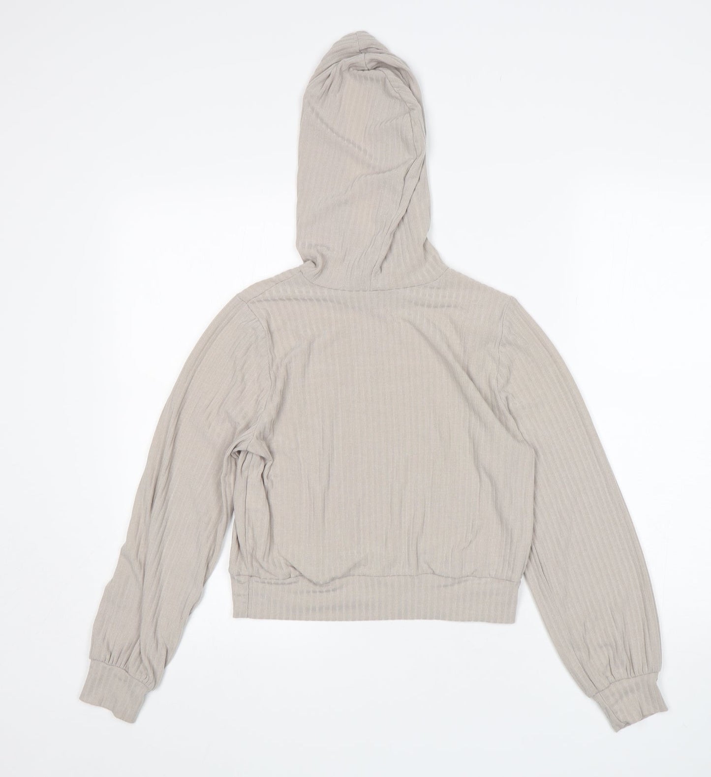 New Look Womens Beige  Polyester Pullover Hoodie Size S   - Cropped
