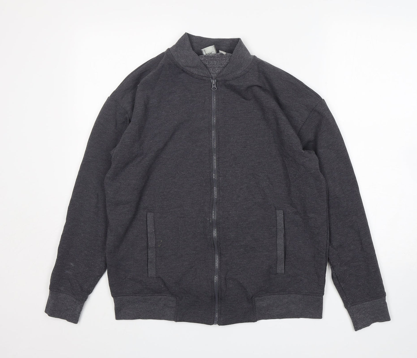 ASOS Womens Grey Round Neck  Viscose Full Zip Jumper Size 10