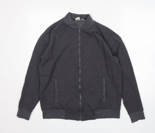 ASOS Womens Grey Round Neck  Viscose Full Zip Jumper Size 10