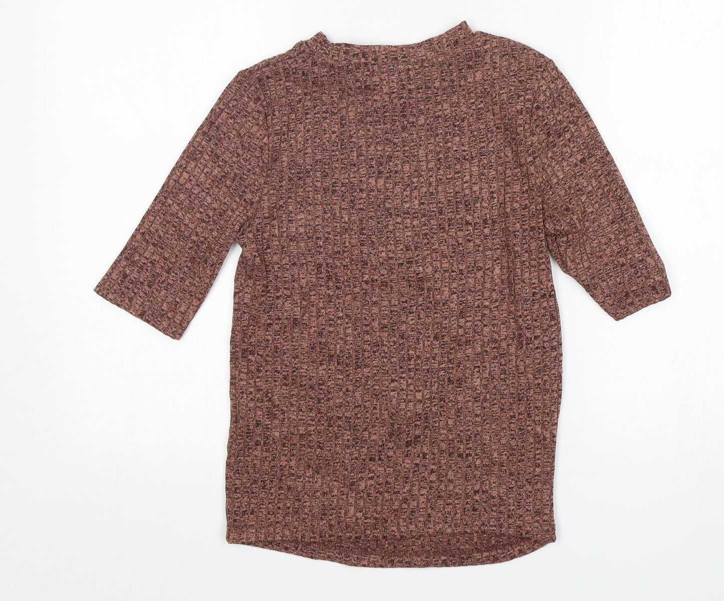 Primark Womens Brown Round Neck  Polyester Pullover Jumper Size XS