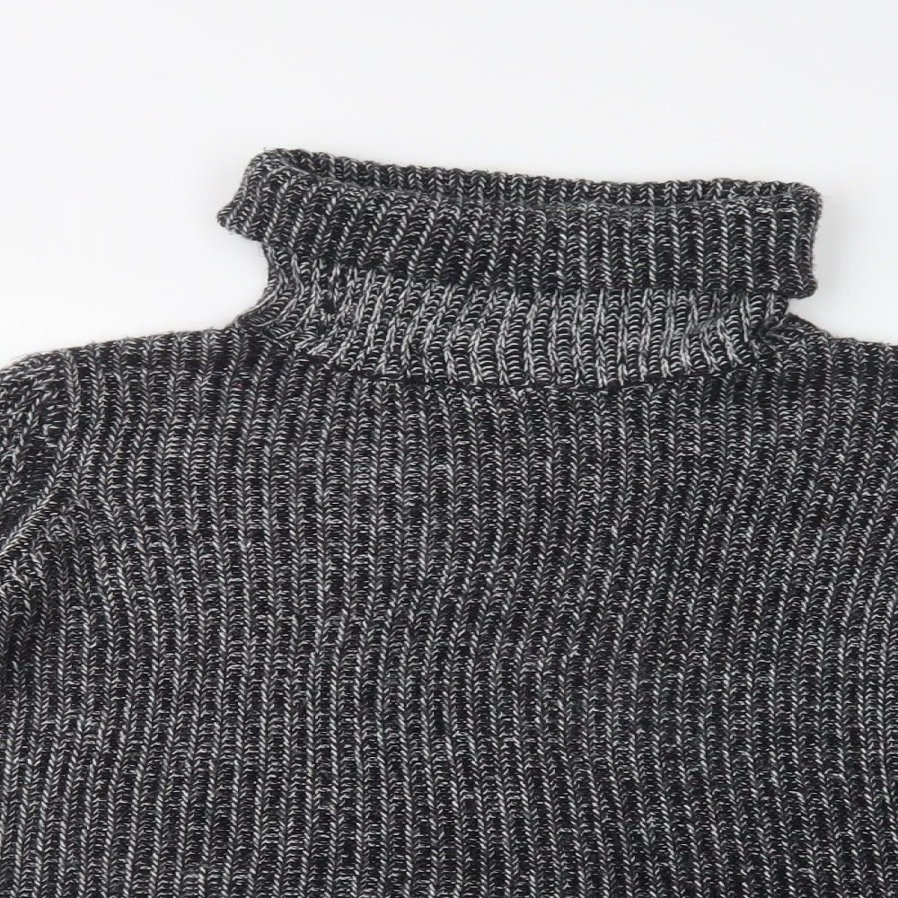 TALLY WEiJL Womens Grey Roll Neck  Acrylic Pullover Jumper Size L