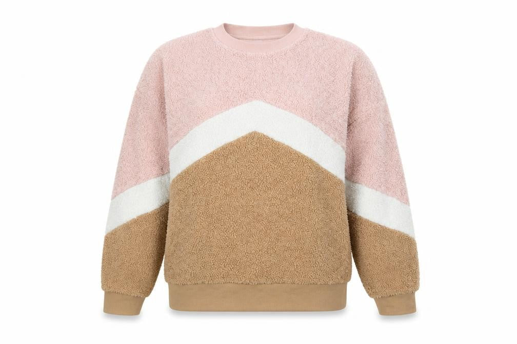 New Look Womens Multicoloured Geometric Polyester Pullover Sweatshirt Size 8