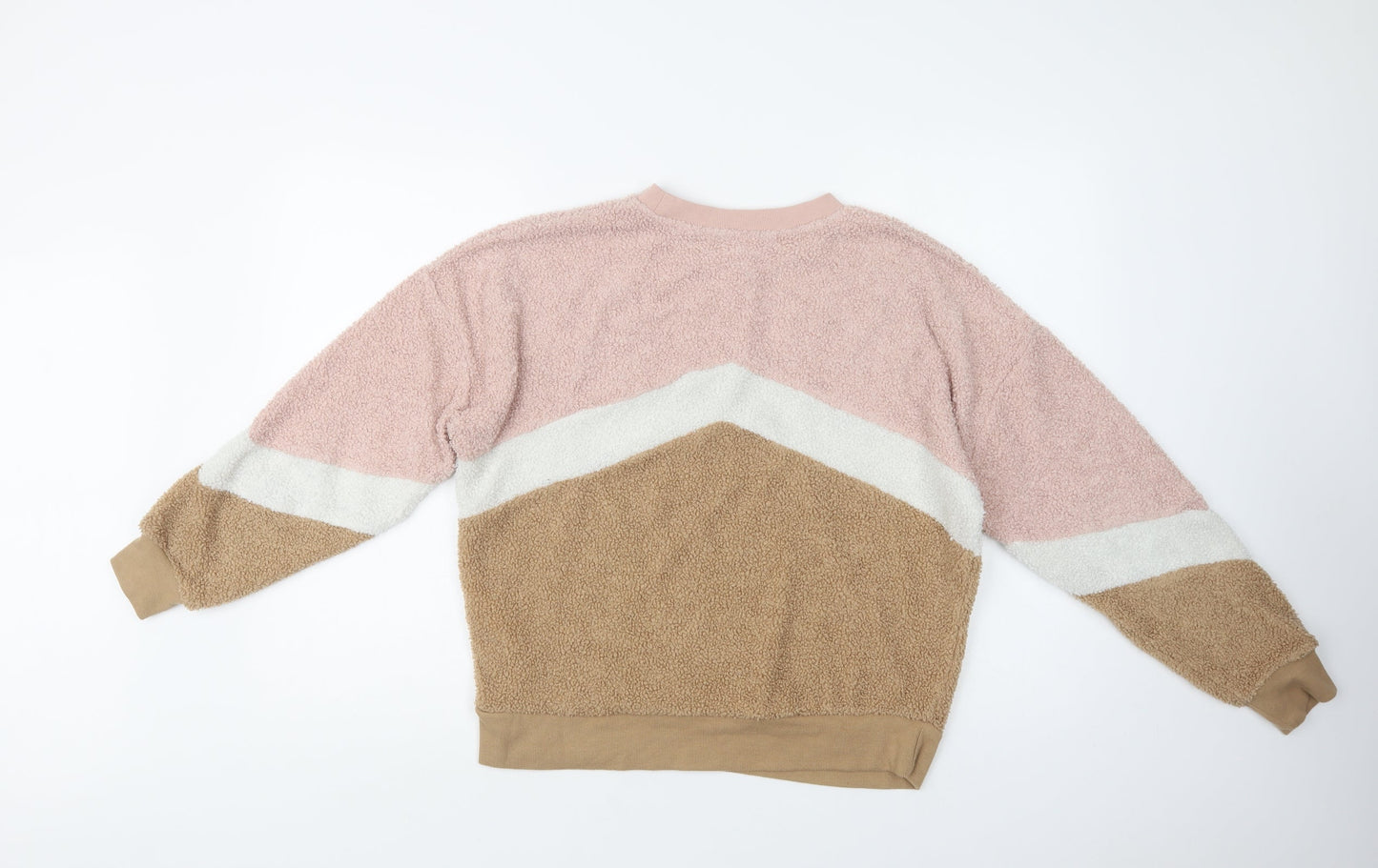 New Look Womens Multicoloured Geometric Polyester Pullover Sweatshirt Size 8