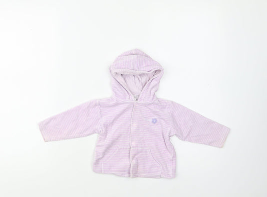 NEXT Baby Purple Striped  Basic Jacket Jacket Size 0-3 Months   Snap