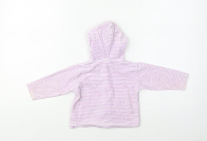 Next Baby Purple Striped  Basic Jacket Jacket Size 0-3 Months   Snap