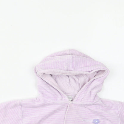 Next Baby Purple Striped  Basic Jacket Jacket Size 0-3 Months   Snap