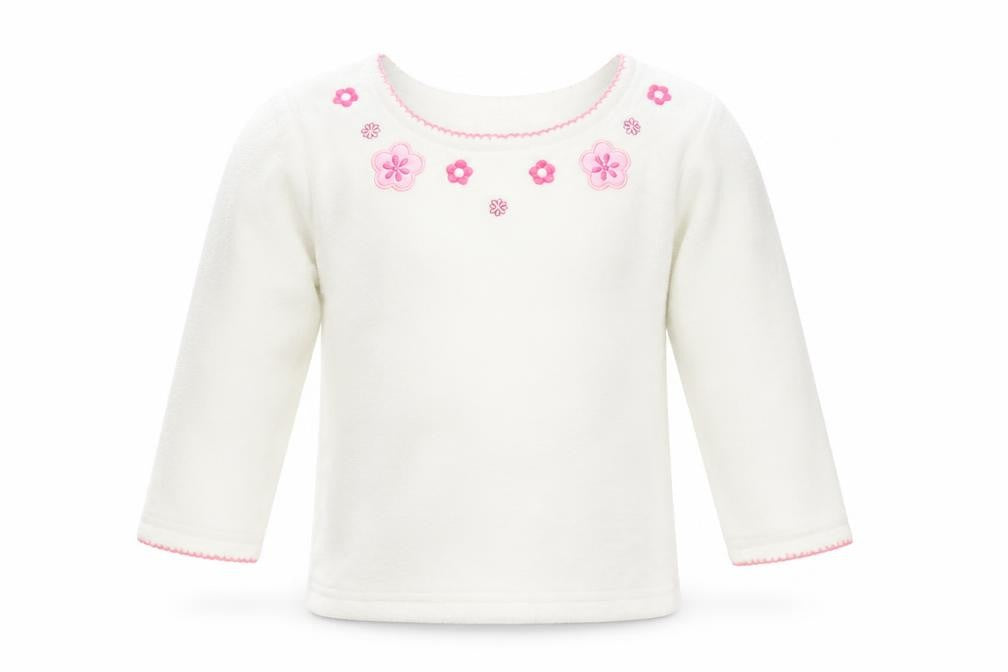 George Baby White Floral Polyester Pullover Jumper Size 18-24 Months