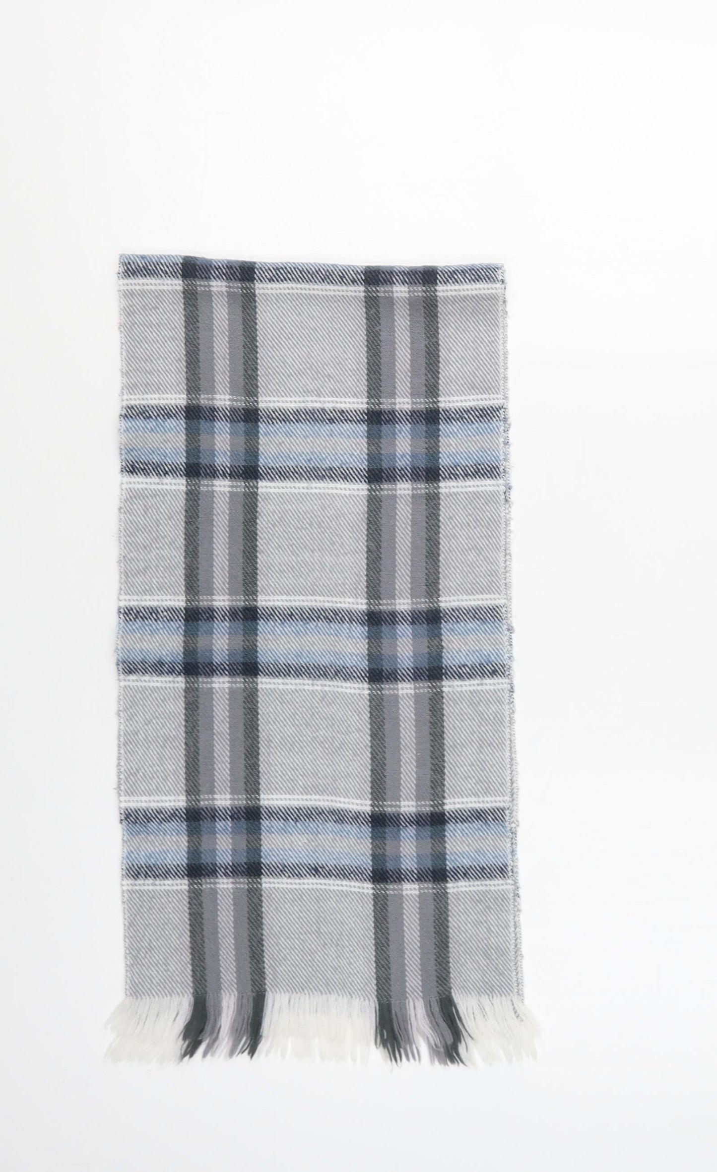 Preworn Boys Blue Check  Scarf  One Size